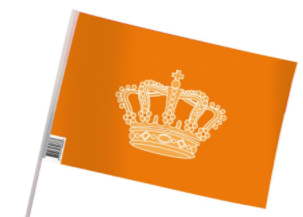 Oranje vlag en versiering om trots op te zijn. Zeer scherpe prijs. | De Oranjeartikelenshop